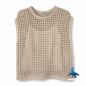 1270 NWT STEVE MADDEN Crochet Top – M – Beige